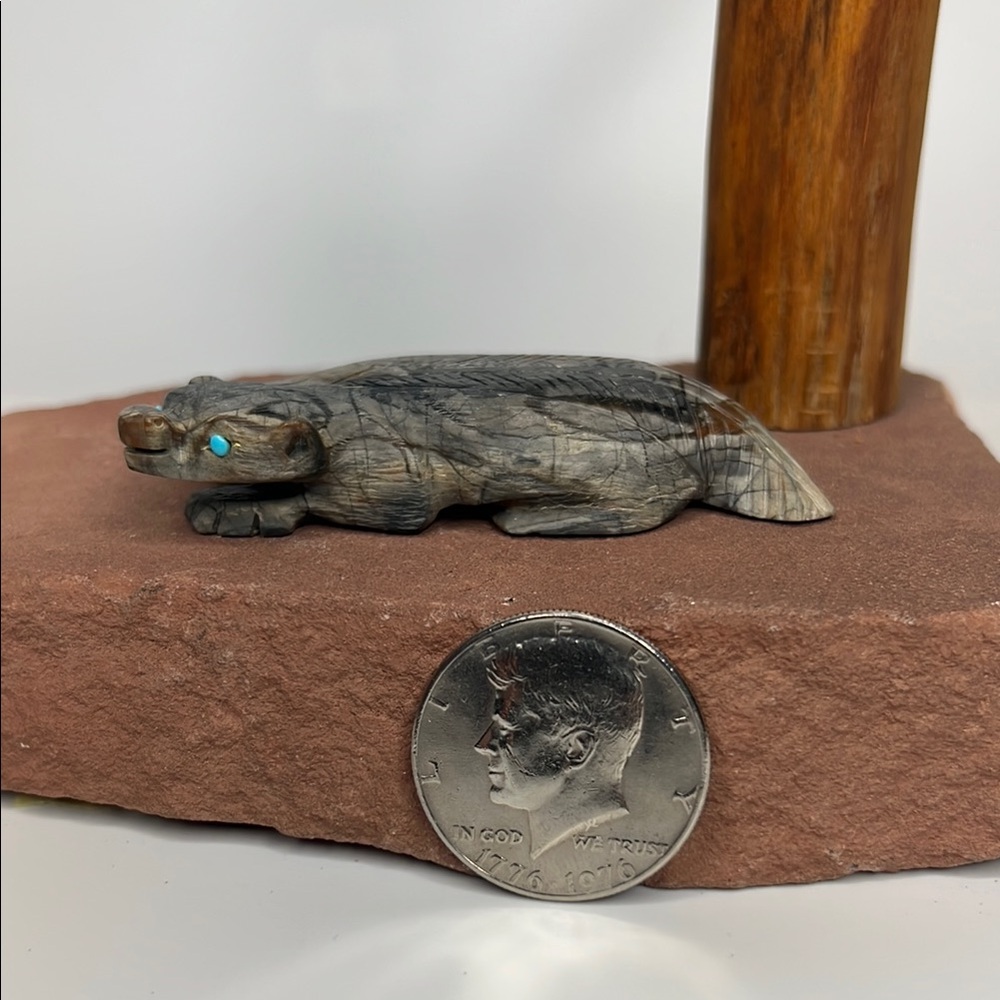 Picasso Stone Badger Figurine.